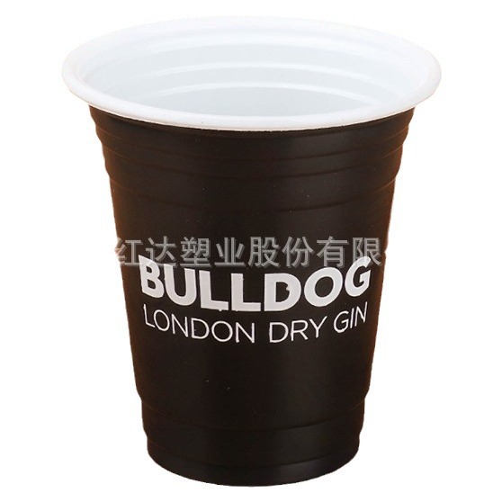 厂家供 12oz 360ml 印刷LOGO奶茶饮料杯pp平口塑料可封口塑料杯