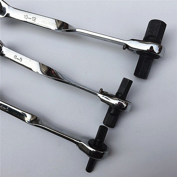 四用内六角扳手棘轮快速套装柄六角批头内六方双向旋转