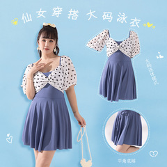 Bikini for Plus Size Women - Summer One-Piece Pure Desire Storm - Fat Sister Loose Plus Size Covering Fat Hot Spring Swimwear