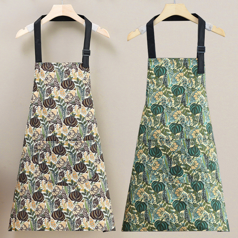 Grembiule da cucina impermeabile a fiori per uomo e donna resistente_voghion.com