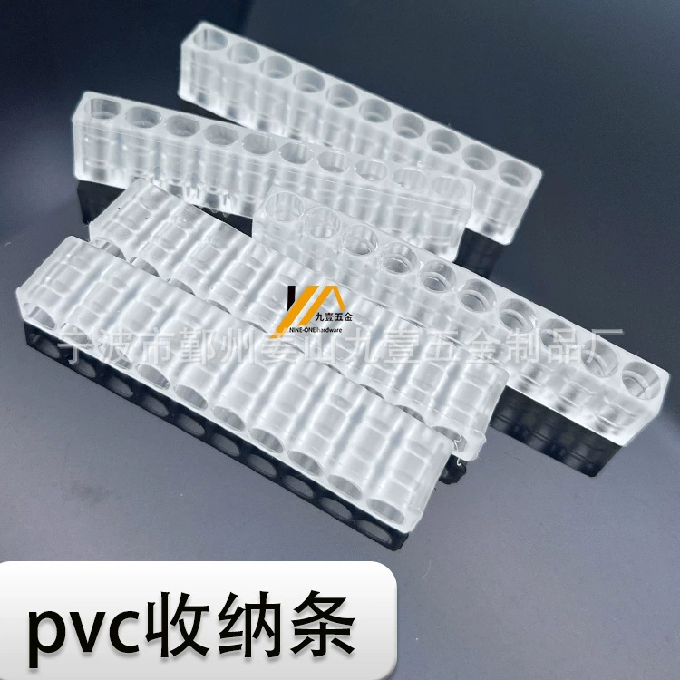 ПВХ прозрачный 10 отверстий наконечник мягкой резиновой полосы 1/4 электрический винт насадки для хранения 6.35 отвертки высокого уровня