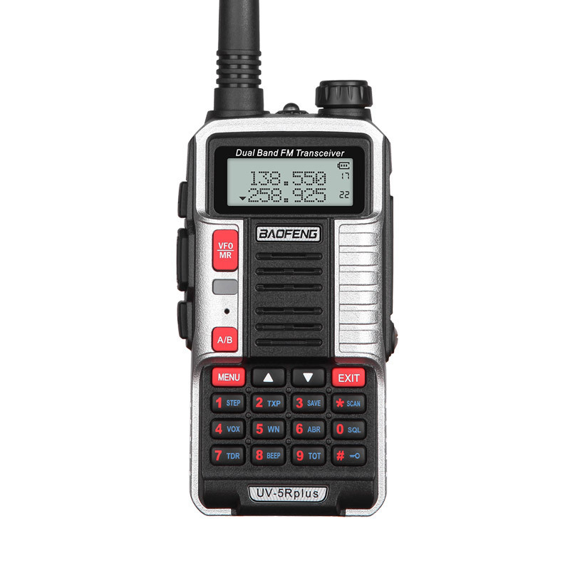 Baofeng UV-5Rplus walkie-talkie de tres segmentos de pie de mano de alta potencia civil auto-conducción al aire libre fm USB