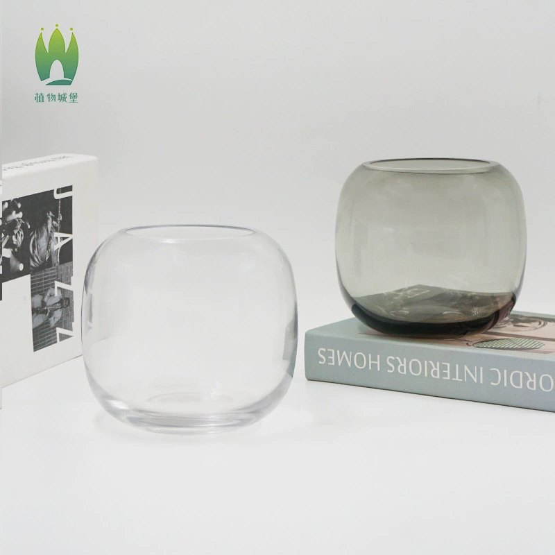 Микро пейзаж Стеклянная Бутылка Контейнер экологическая бутылка гидропонная ваза прозрачный дым серый аквариум небольшой размер настольное украшение