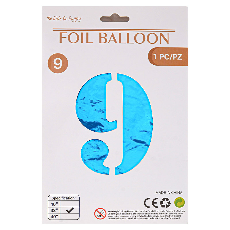 32 pulgadas Tarjeta de papel digital OPP globo de embalaje independiente fiesta de cumpleaños ambiente decorativo globo