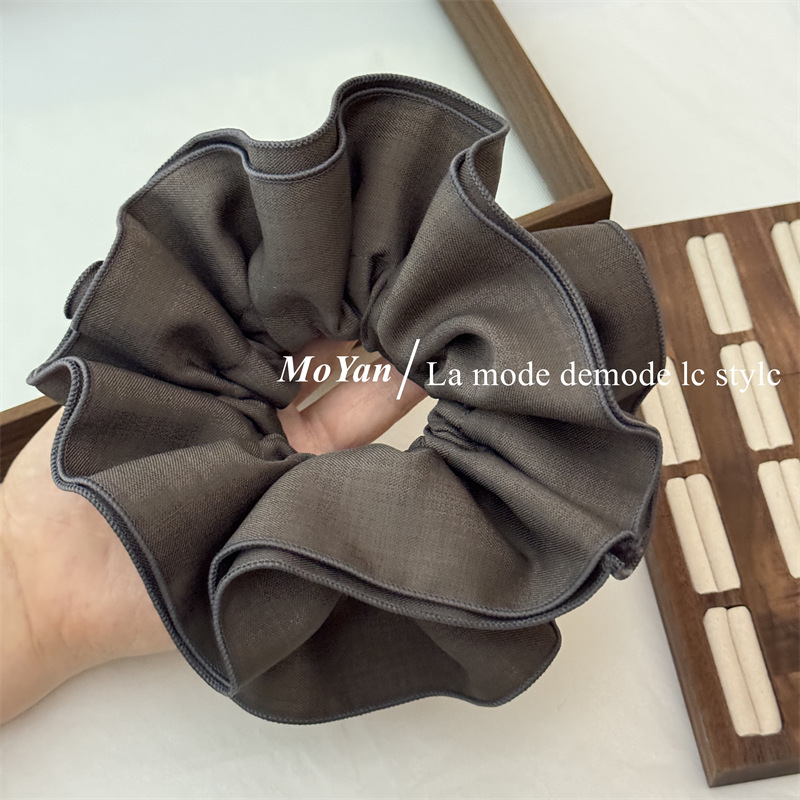 高级感慵懒气质四层花苞大肠发圈简约百搭低马尾盘发头绳发绳头花