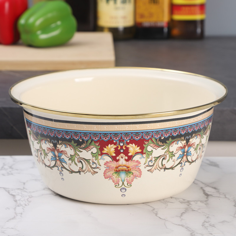 Ouli casa cocina cuenca de sopa de esmalte y cuenca de huevo cuenca de lavado de verduras cuenca de esmalte cuenca de mezcla