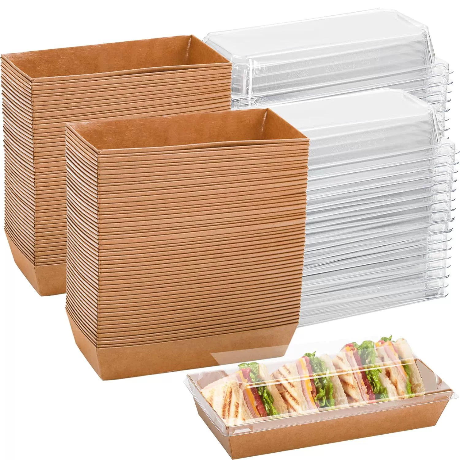 Коробка для упаковки сэндвичей длинная квадратная коробка для торта