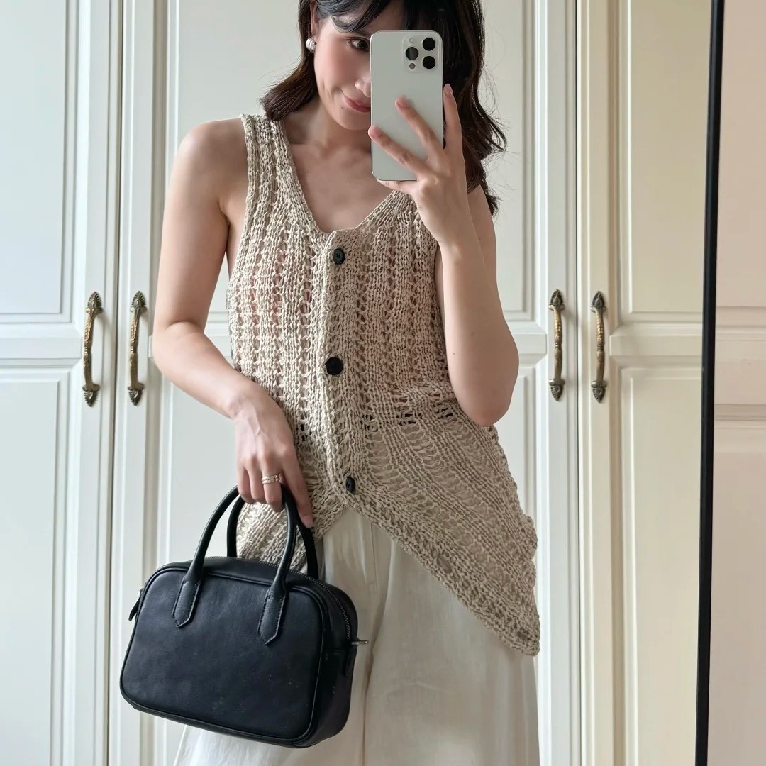 Retro Niche Wide Bowling Bag For Women, Vegetable-Tanned Leather Commuter Shoulder Crossbody Bag, Versatile Minimalist Small Square Handbag - Thumbnail 4