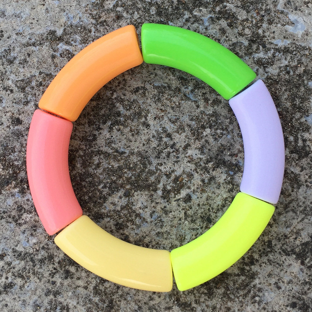 Lady Round Arylic Patchwork Womenu0027S Bangle 1 Piece