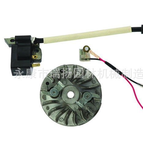 25CC油锯配件  打草机磁电机总成 飞轮高压包，5200油锯点火线圈