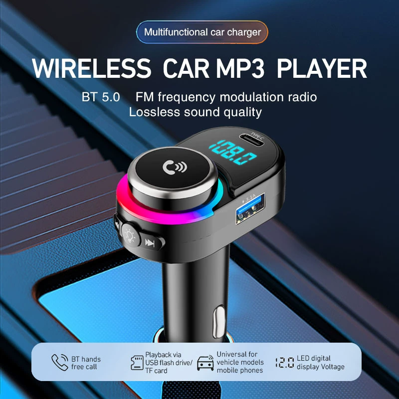 Car Автомобильный MP3 Bluetooth-плеер громкой связи Автомобильный FM-передатчик TP-C зарядное устройство TF-карта U диск