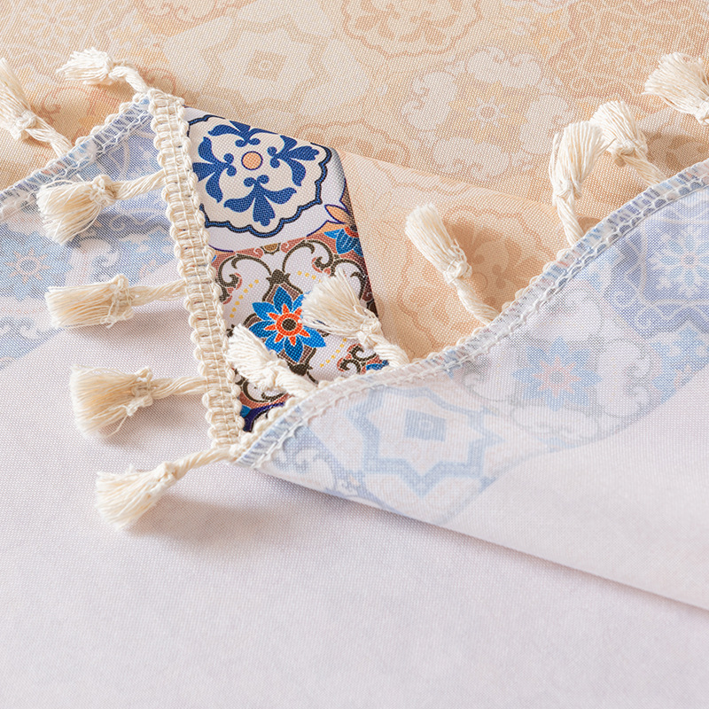 Mantel de estilo exótico exclusivo transfronterizo, mantel de comedor rectangular de alta gama, toalla de mesa de centro impermeable y antideslizante para el hogar