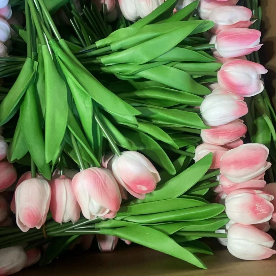 Meihe marca tulipán hogar flor artificial decoración sensación decoración al por mayor flor falsa hidratante salón decoración Nordic pu