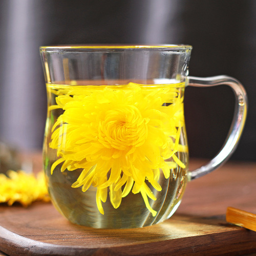 Golden Silk Imperial Chrysanthemum Gift Box, Golden Silk Yellow Chrysanthemum One Flower Per Cup, Huangshan Chrysanthemum Tea, Wholesale from Manufacturer