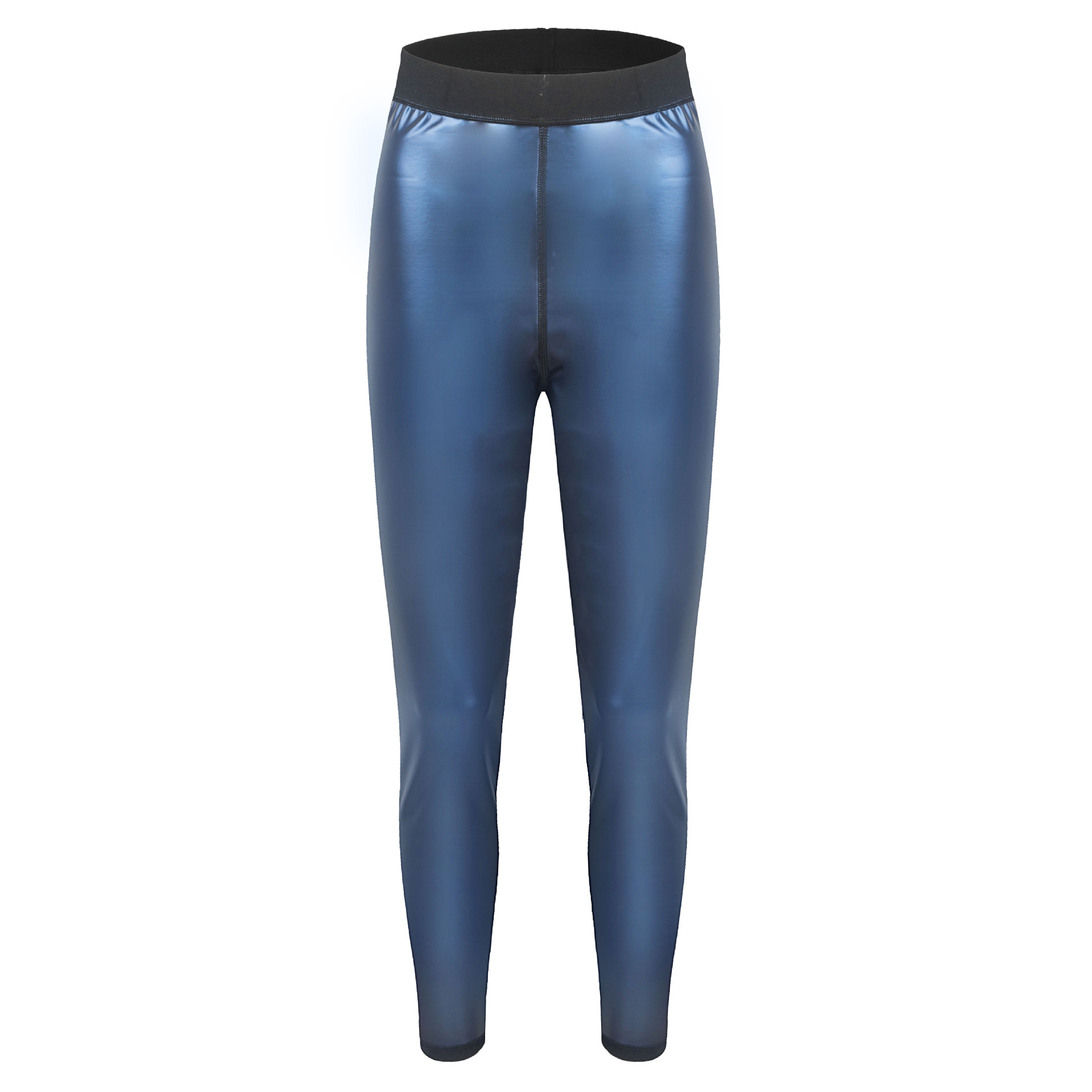 남성용 PU 블루 팬츠