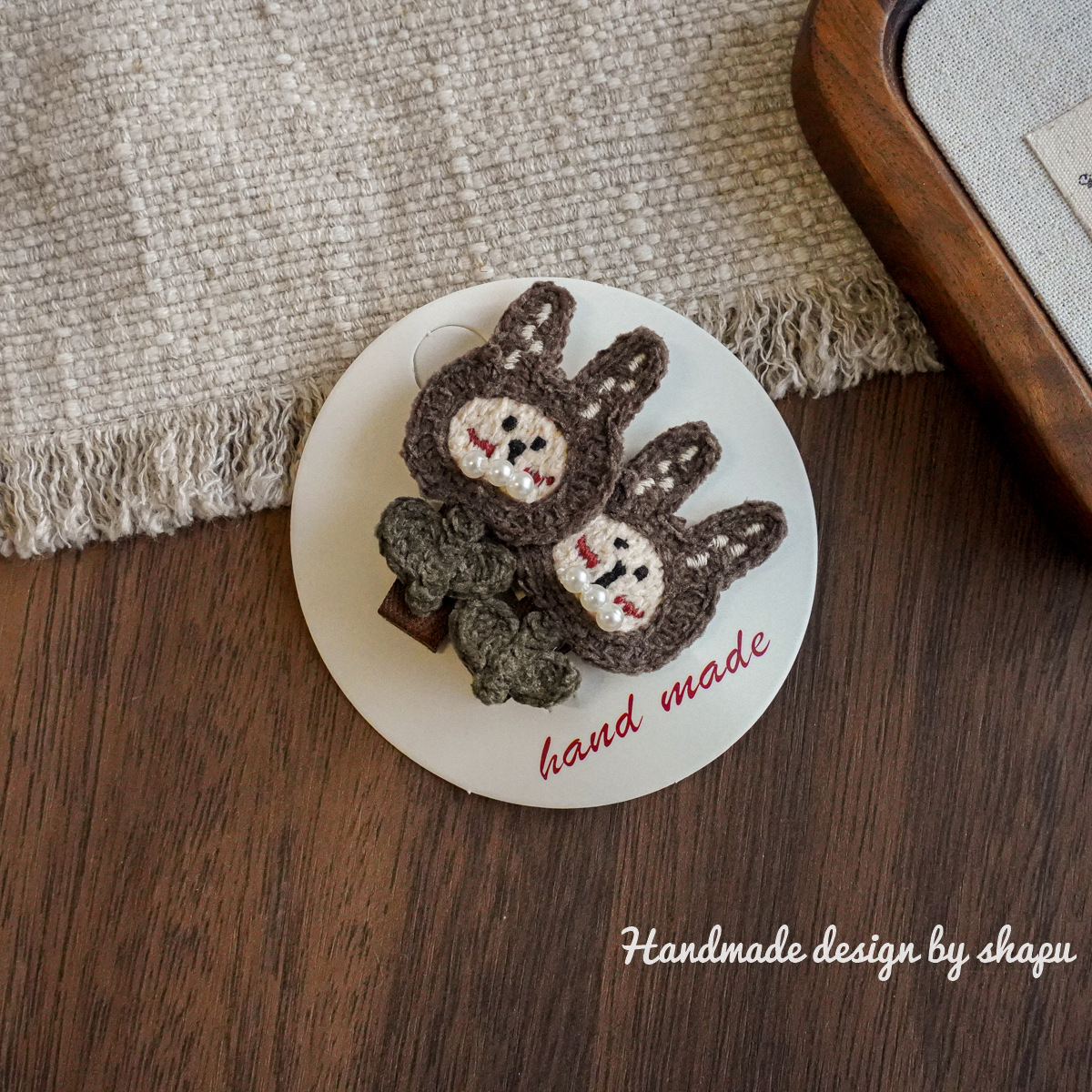 Rabbit flower pair clip