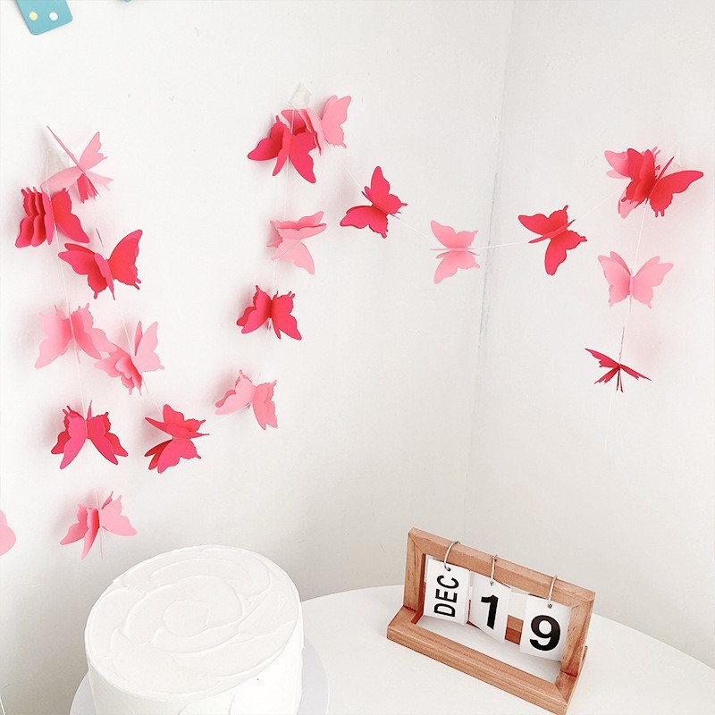 Venta caliente decoración de la habitación de la boda mariposa Garland largo XI-en forma de mariposa traje de cortina de los hombres y las mujeres de la plaza Nueva Casa diseño de fondo