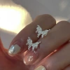 48# three-dimensional butterfly-silver