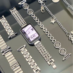 適用華為fit2錶帶金屬watchfit2專用new時尚活力fit3雅致款鏈式編