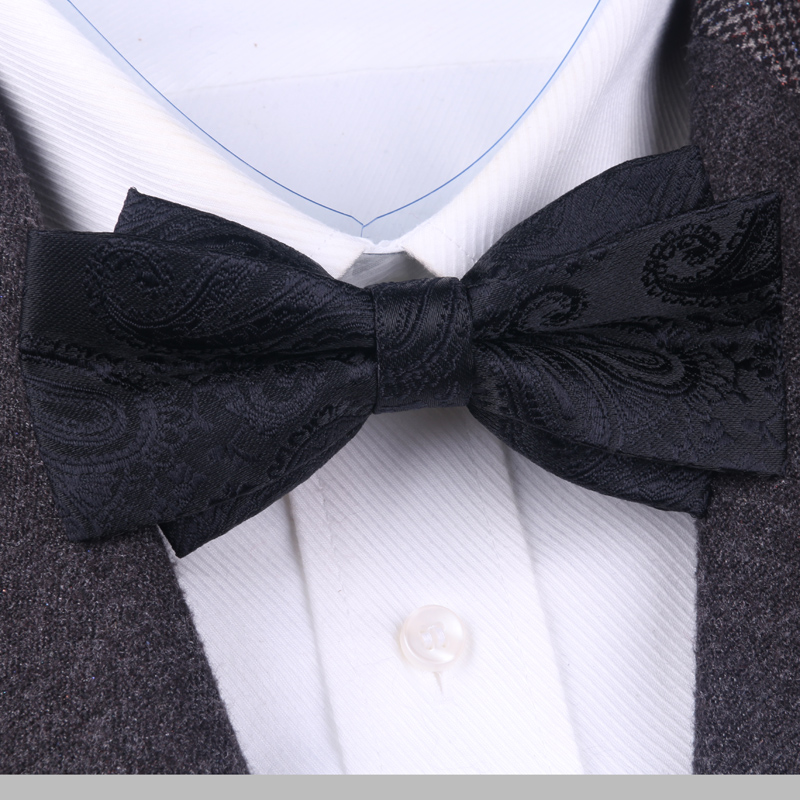 우아한 블랙 캐슈 나비 넥타이