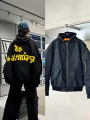 BL Correct Version High Version 24FW Masking Tape Padded Cotton Flight Jacket Unisex Hooded Jacket