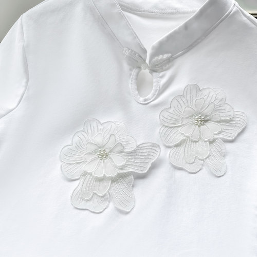 2025 Live Streaming Best-Selling Multi-Layer 3D Embroidered Flower Beaded Decorative Patch Anti-See-Through Collar Corsage