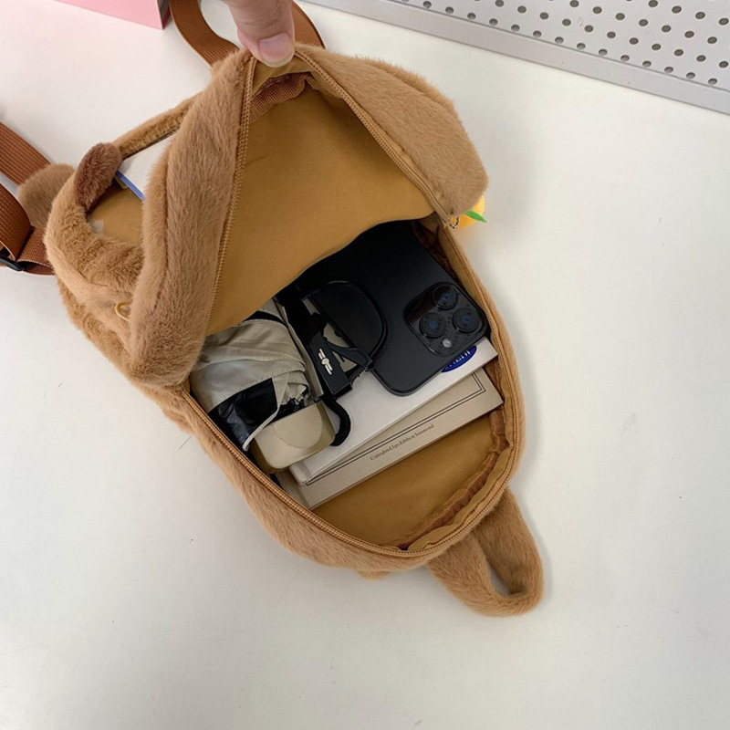 Mochila infantil de peluche Kapibara lindas mochila de niña caricatura mochila de jardín de infantes mochila para padres e hijos mochila de niña