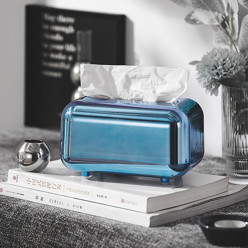 Light luxury high-end tissue box living room creative paper coffee table storage box desktop multi-function remote control home bedroom