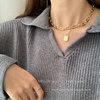Sweatshirt, necklace, chain for key bag , advanced design sweater, accessory, light luxury style, 2022 collection, trend of season