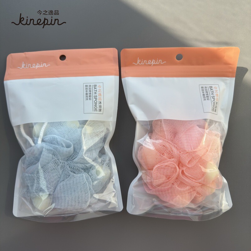 Today's Yi Pin Heart-shaped Bath Flower Bath Ball Bath Ball Bath Ball Bath Wipe Bath PE Sponge Independent Packaging 26g