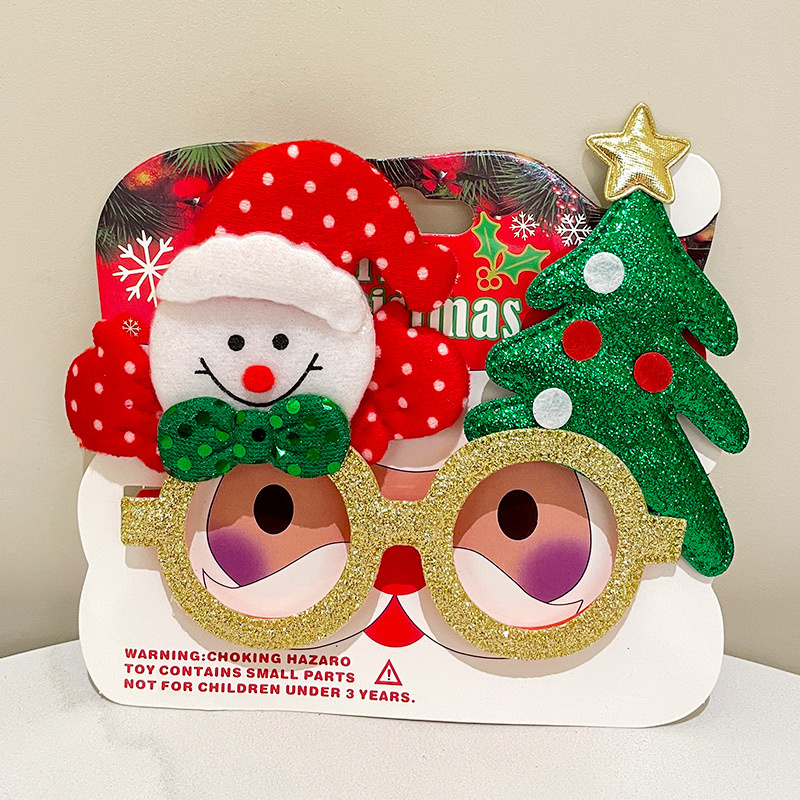 Decoraciones de marcos de gafas de Navidad para niños lindos y extraños regalos 2026 nuevos tocadillos de Santa Claus otoño invierno mujeres image 16