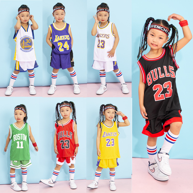 Sleeveless Jersey Jersey Kidsren's Basketball Uniform Suit Toddler Sports Vest Kidsren's Children's Day Performance Uniform