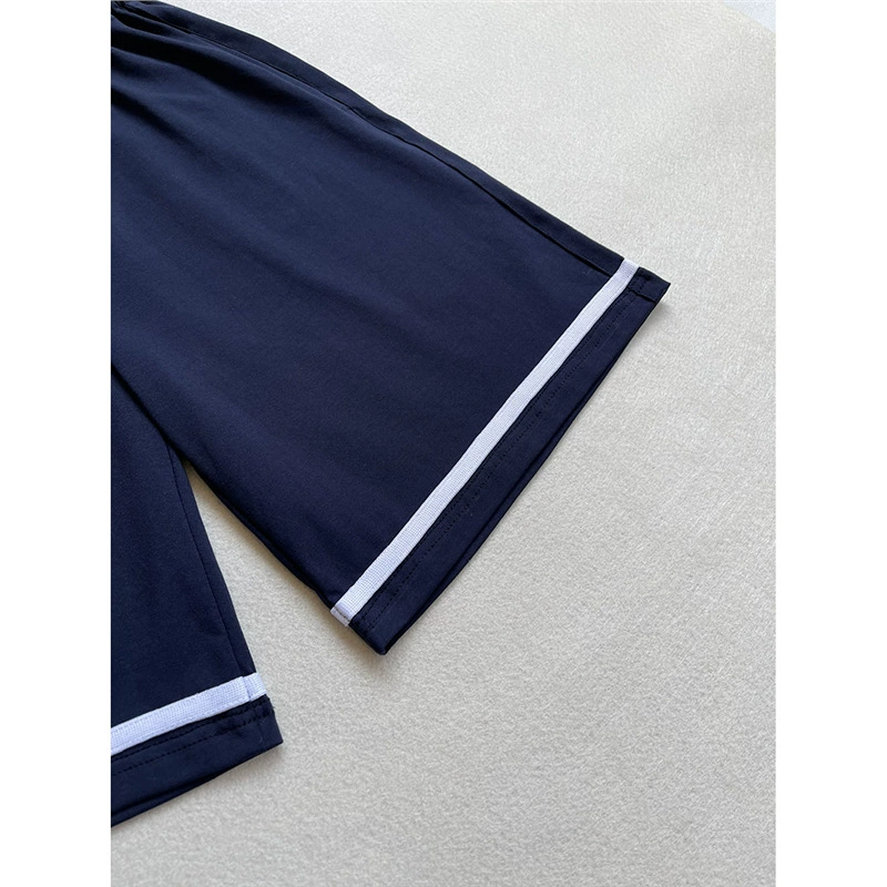 Uniform, blue thin summer trousers, elastic shorts for elementary school students