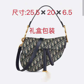 马鞍包女士休闲包刺绣手提包包拉链斜挎包帆布时尚设计感单肩包