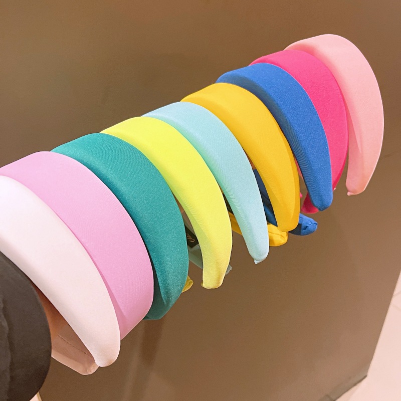 Candy-colored Sponge Wide-brim Headband Wholesale Nihaojewelry display picture 11