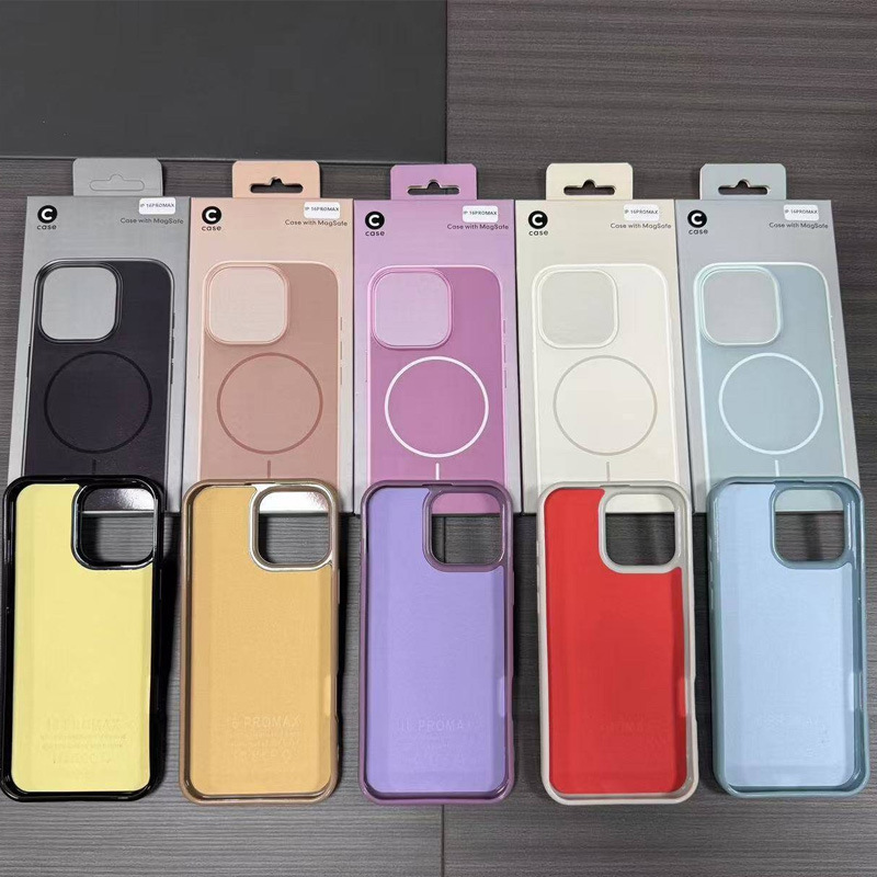 Suitable for iphone16E Thin Ring Magnetic Mobile Phone Case Apple 14Plus Light Silicone 15Pro All-inclusive Protective Case