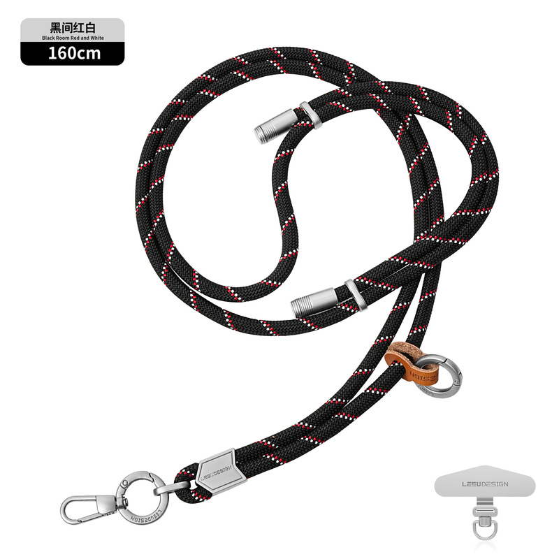 携帯電話ストラップ卸売 6MM 頑丈な手首編み紐 携帯電話ケース吊り下げ紐 汎用紛失防止携帯電話ストラップ シルバー|undefined