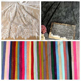 3米长 1.5米宽 睫毛蕾丝网纱面料服装裙子布料家居台布装饰花边