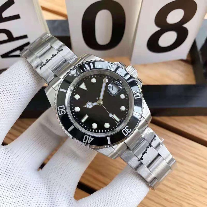 thumbnail for Green, black and blue foreign trade labors diver water ghost solid steel belt luminous waterproof quartz Japan imported movement watch