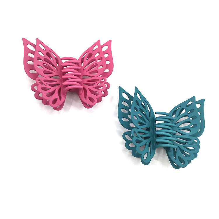 Clip de mariposa grande de doble capa esmerilado y hueco para Amazon - Pinza para el cabello, accesorio para el cabello, pinza de garra/de tiburón de moda en línea - Producto transfronterizo