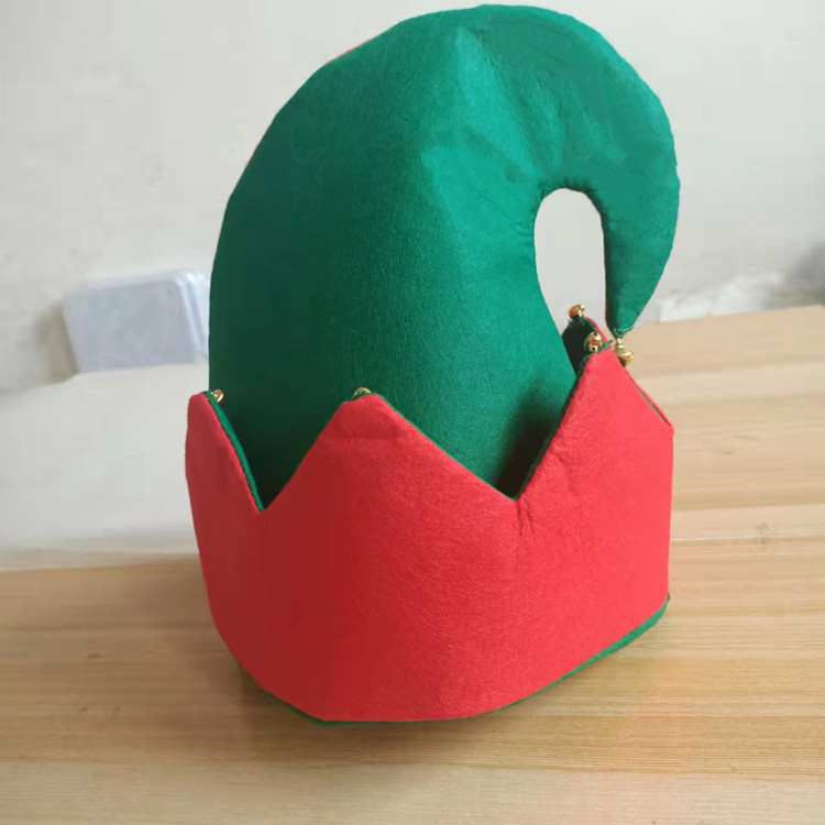 跨境圣诞精灵帽圣诞节聚会装扮道具礼品铃铛日用品批发