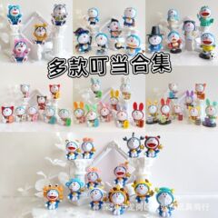 多種類の猫のドラえもんシリーズの手作りの人形の模型の置物のデスクトップのプレゼントのアニメの周辺のおもちゃ