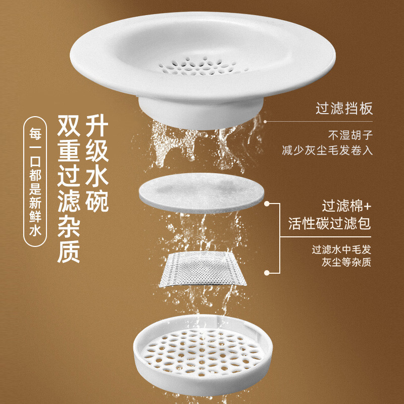 Pet doble tazón de fuente de comida automática para beber tazón de arroz cuenca de alimentos para gatos de cerámica de agua potable anti-golpe perro suministros para mascotas