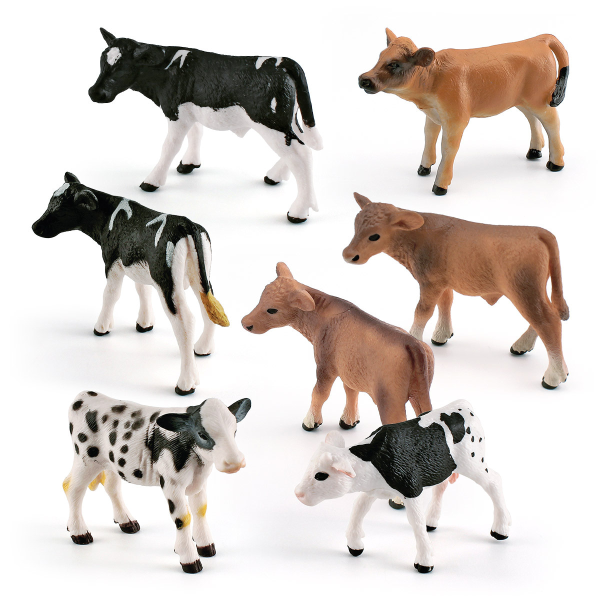 Transfronterizo simulación granja Rancho animal negro punto vaca ganado Jersey Denim modelo decoración estática decoración juguete