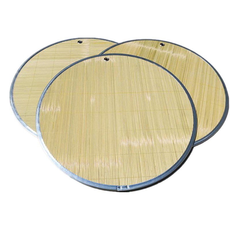 Double-Layer Bamboo Dumpling Cover Mat with Gold Edges, Dumpling Tray, Dumpling-Making Tool, Thickened Dumpling Mat