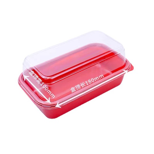 Disposable Western-style pastry box transparent thick plastic food packaging box cake bread box round cat head baking packaging