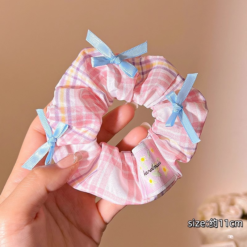 Encaje retro francés, diadema de intestino grueso, mujer 2025, nuevo estilo, cuerda para el cabello, banda de goma, lazo, dulce cuerda para el cabello, accesorios para el cabello