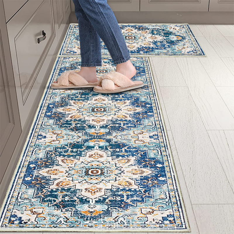 Spot Kitchen Tpr Washed Bottom Floor Mat Short Plush Long Dove Velvet Carpet Non-Slip Anti-Oil Water-Absorbent Foot Mat