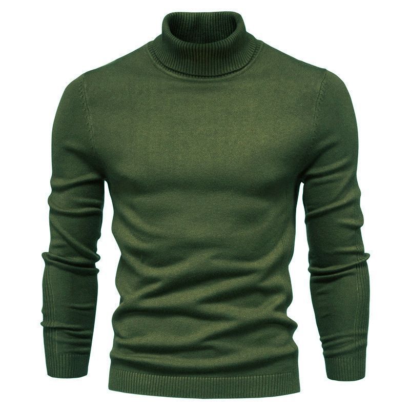 High Collar Pullover Golf Sweater Men's Thermal Shirt Base Shirt Long-Sleeved Men's Top Thin