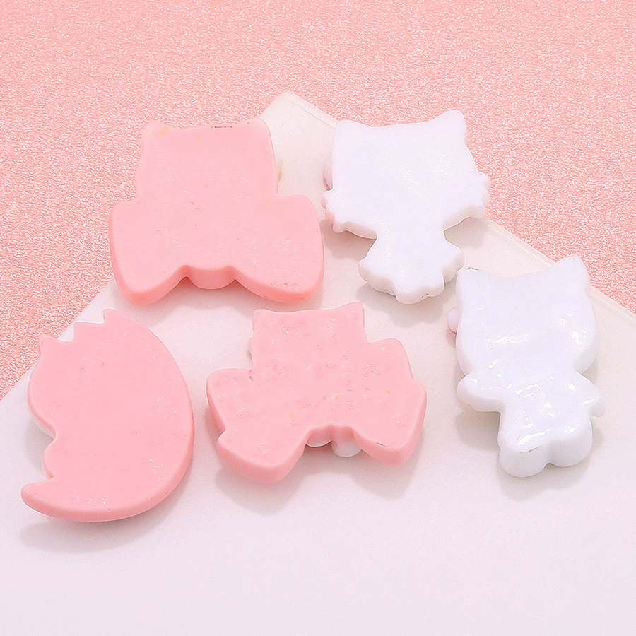 Набор заколок Hello Kitty, кремовый пластик мультфильм аксессуары для украшения чехлов diy, мультимодель